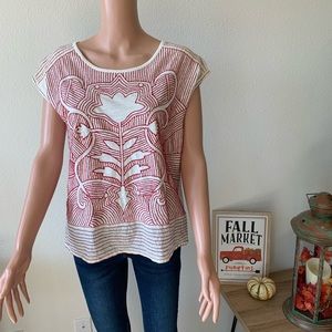 Anthropology Akemi+Kin Embroidered Sienna Top (S)